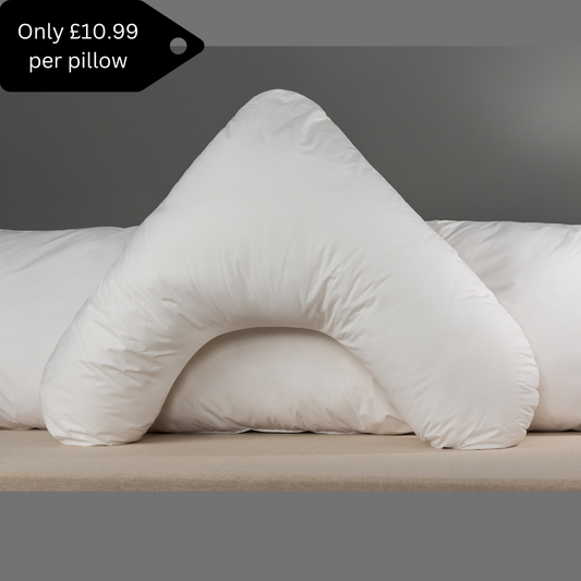 Ortho Pillow - Orthopedic V-Shaped Back And Neck Support Pillow - Pack of 2