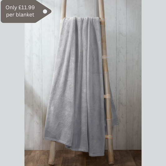 Flame Retardant Fleece Blanket - Single bed - Pack of 4