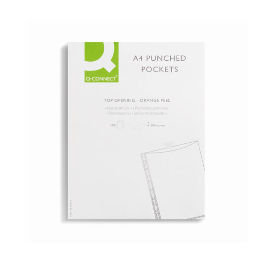 A4 Q-Connect Punched Pockets - Pack of 100