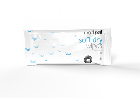 Medipal Dry Patient Wipe Soft Pack -  20 gsm 100 sheets- Pack of 20