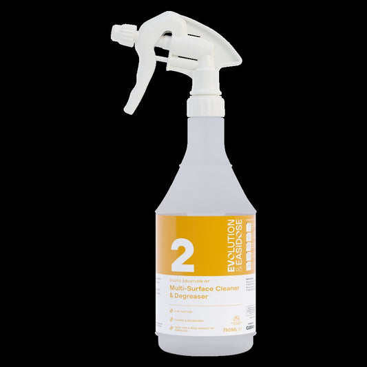 Refill flask for Evolution Easidose Concentrated Multi-Surface Cleaner & Degreaser HDR Flask 6 x 750ml