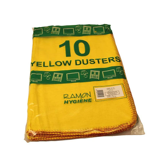 Standard Yellow Dusters 50cm x 40cm - Pack of 10