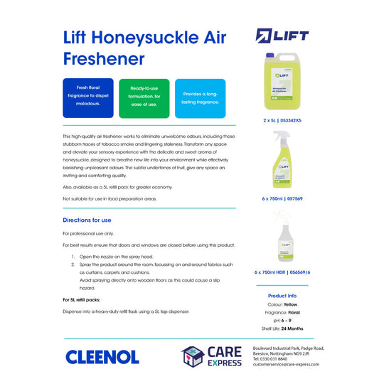 Air Freshener Honeysuckle Fragrance 2x5L
