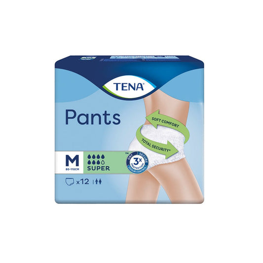 Tena Pants Super Medium 12's Pack of 4