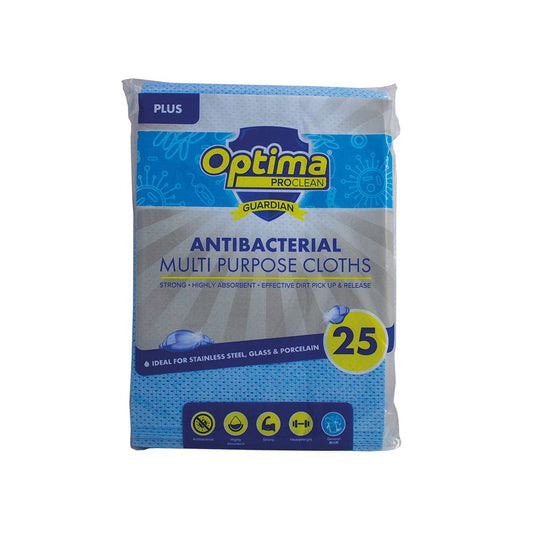 All Purpose Antibacterial Cloths 6 x Pack of 25