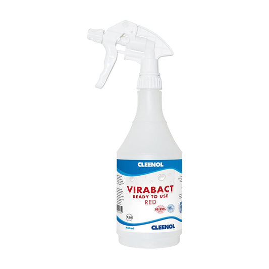 Virabact Multi Surface Cleaner Ready To Use Red Heavy Duty Refill Flasks 750ml Pack of 6
