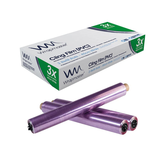 Wrapmaster Cling Film Refills 45cm x 30m Pack of 3