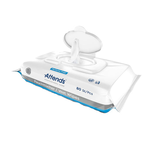 Attends Cleansing Wet Wipes 20 x 18cm Pack of 80