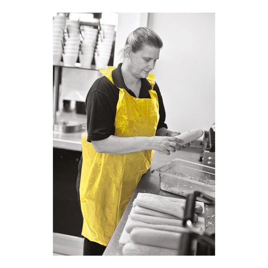 Aprons Yellow Disposable Rolls 10 Micron 5 x 200