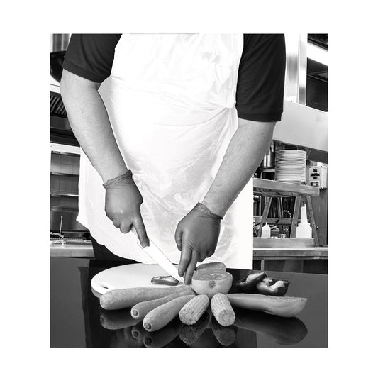 Aprons Disposable White Flat Pack 8 Micron 10 x 100