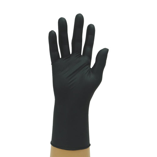 Nitrile Gloves Powder Free Black Pack of 100