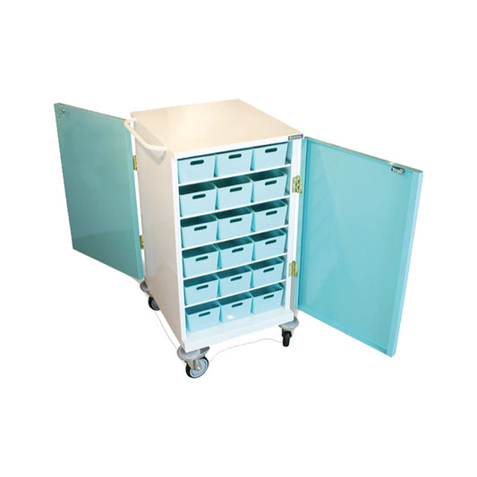 36 Tray Compact Unit Dosage Trolley Single Door /Key Lock (H) 1660 x (W) 660 (585) x (D) 660mm