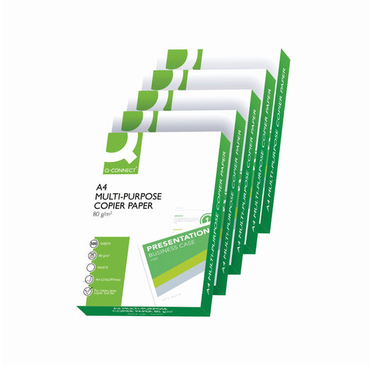 A4 Q-Connect White Copier Paper 80GSM - Pack of 2500 Sheets