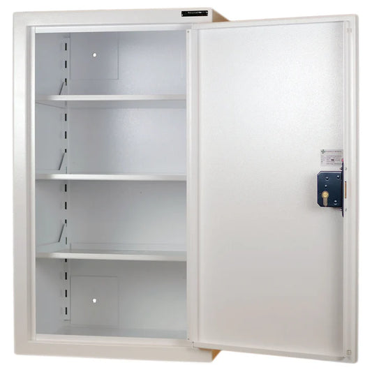CONTROLLED DRUGS CABINET 850 X 500 X 450mm | 3 SHELVES (Adjustable) | R/H HINGE / Warning Light