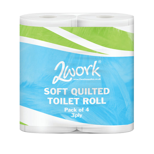 Soft Quilted Toilet Roll 3 ply - Pack of 4