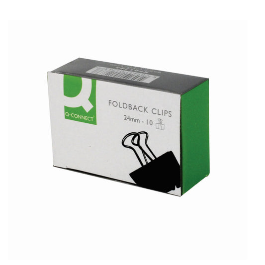 Q Connect Foldback Clips 24mm - Pack of 10