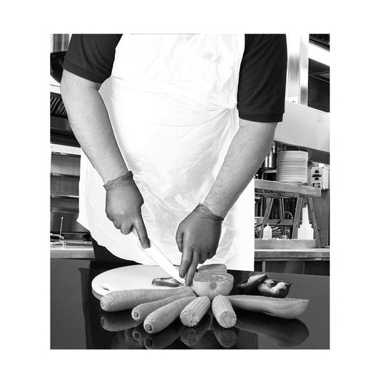 Apron White Disposable Flat Pack 10 Micron 10 x 100