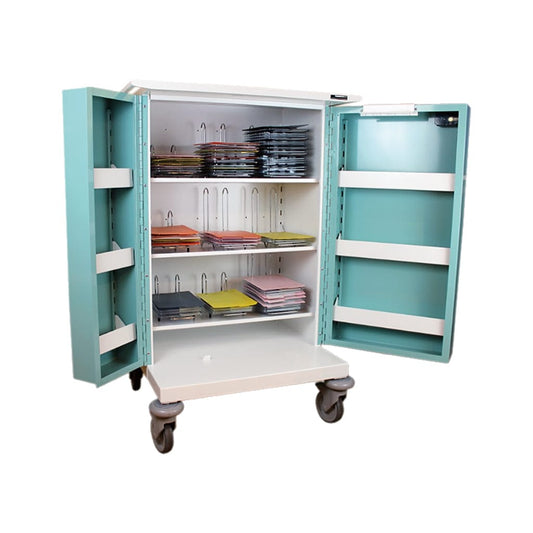 9 Hoop MDS DrugTrolley Double Door /Key Lock (H)1155 x (W)780 (670) x (D)580mm