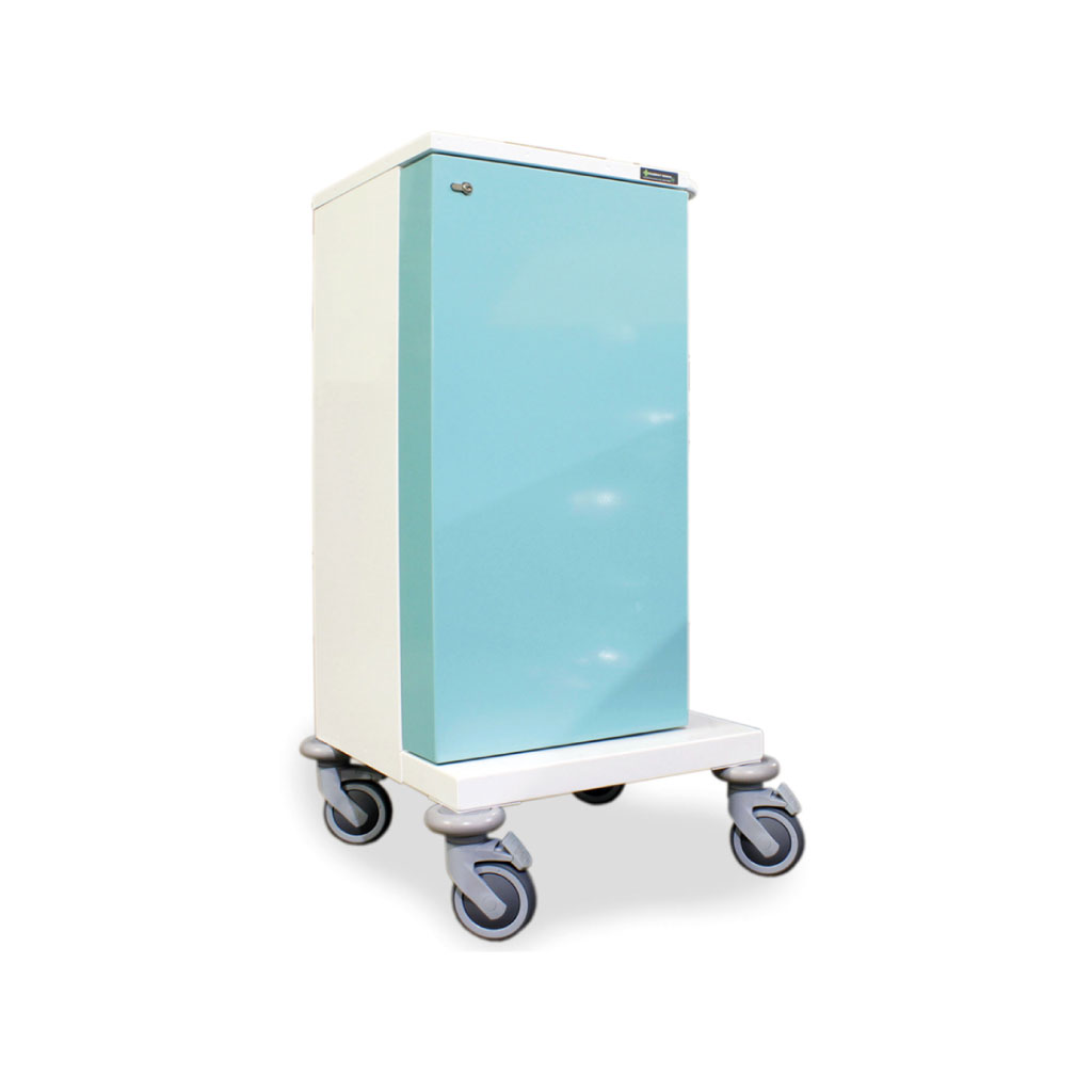 15 Tray Compact Unit Dosage Trolley Single Door &%23x3a; Key Lock (H) 1160 x (W) 630 x (D) 580mm_ME0048_1