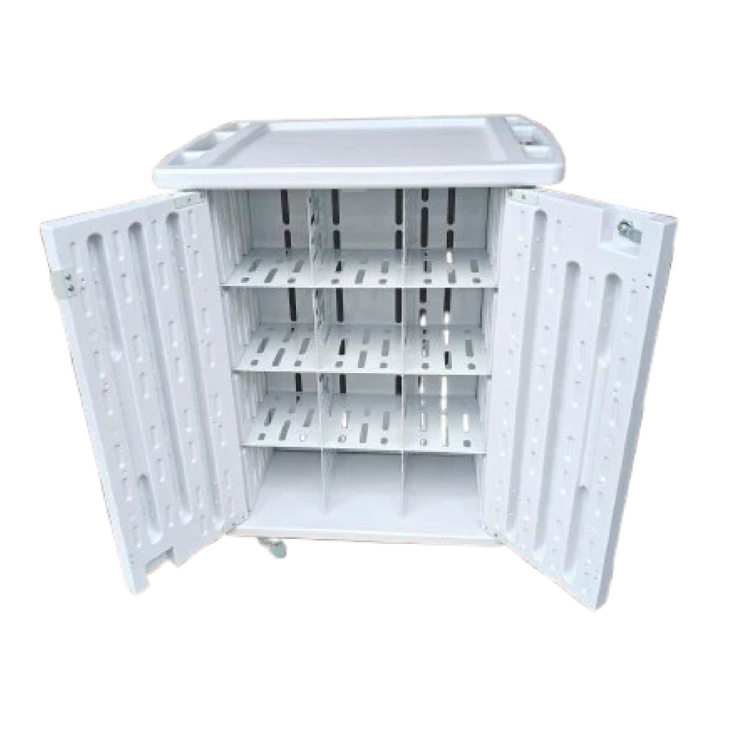 24 Box Original Pack Medication Trolley Double Door &%23x3a; Key Lock (H) 1030 x (W) 660 x (D) 630mm_ME0080_1