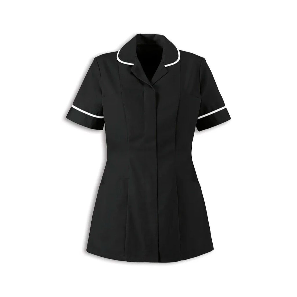 Round Collar Women Zip Tunic_WW002_Black