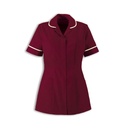 Round Collar Women Zip Tunic_WW002_Burgundy