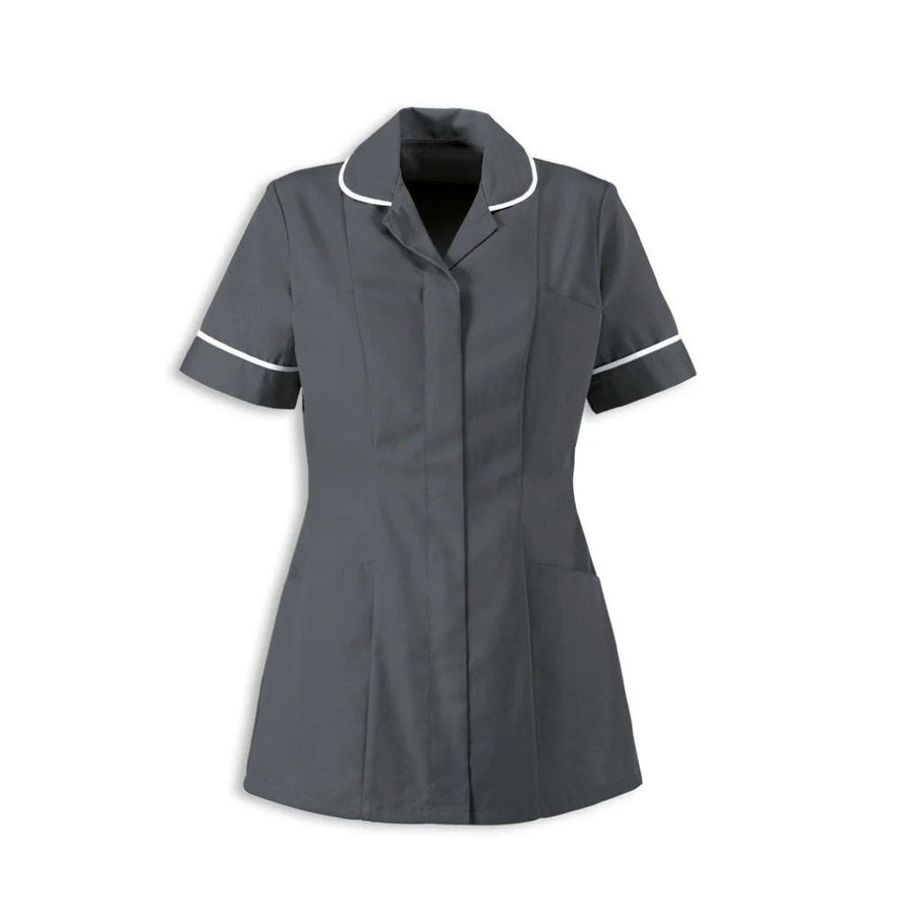 Round Collar Women Zip Tunic_WW002_Convoy-Grey