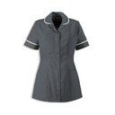 Round Collar Women Zip Tunic_WW002_Hospital-Grey
