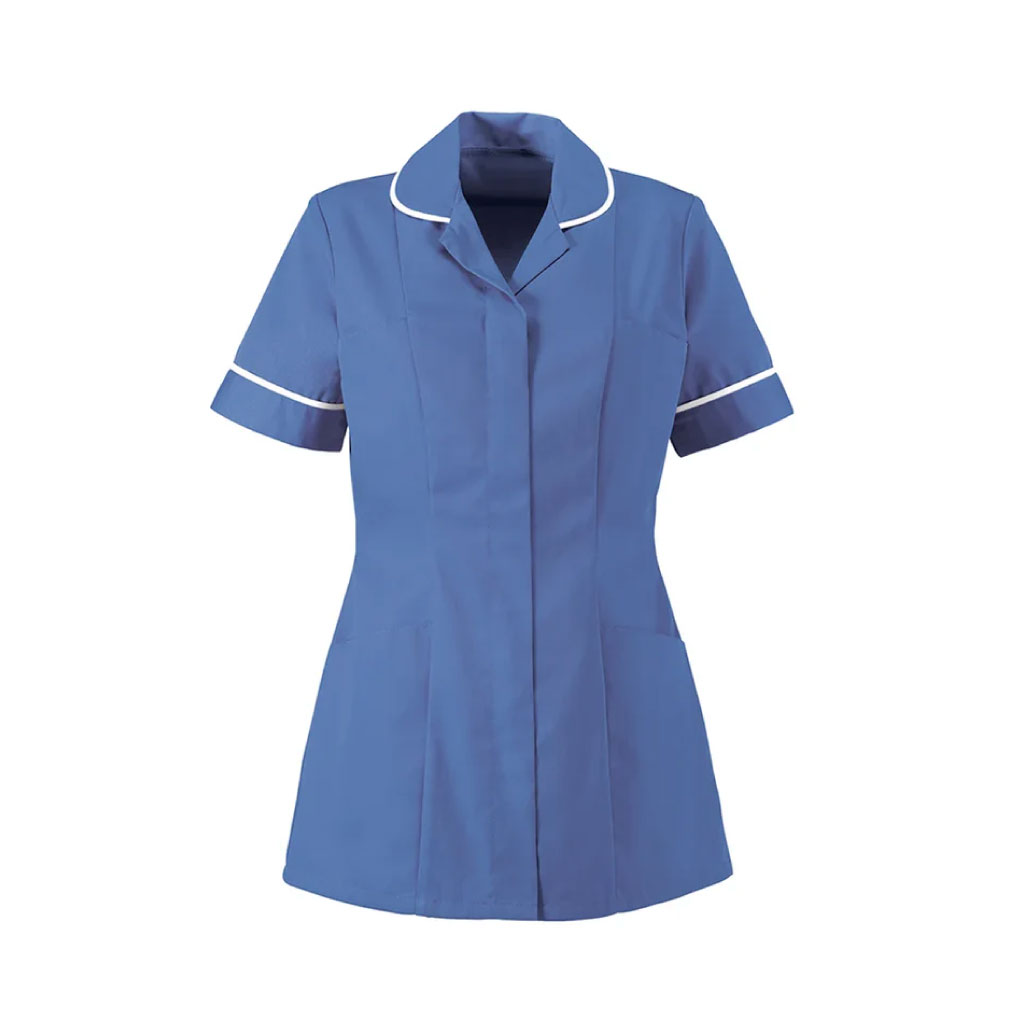 Round Collar Women Zip Tunic_WW002_Metro-Blue