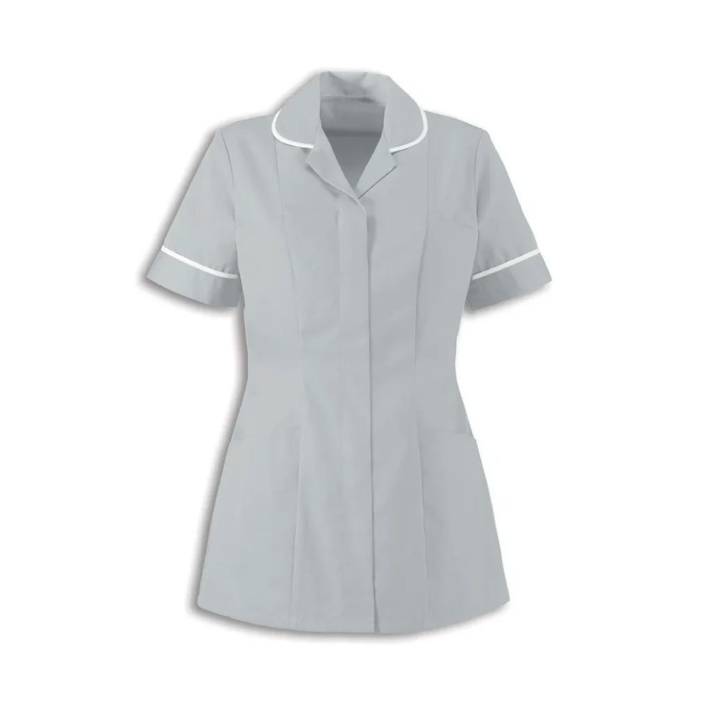 Round Collar Women Zip Tunic_WW002_Pale-Grey