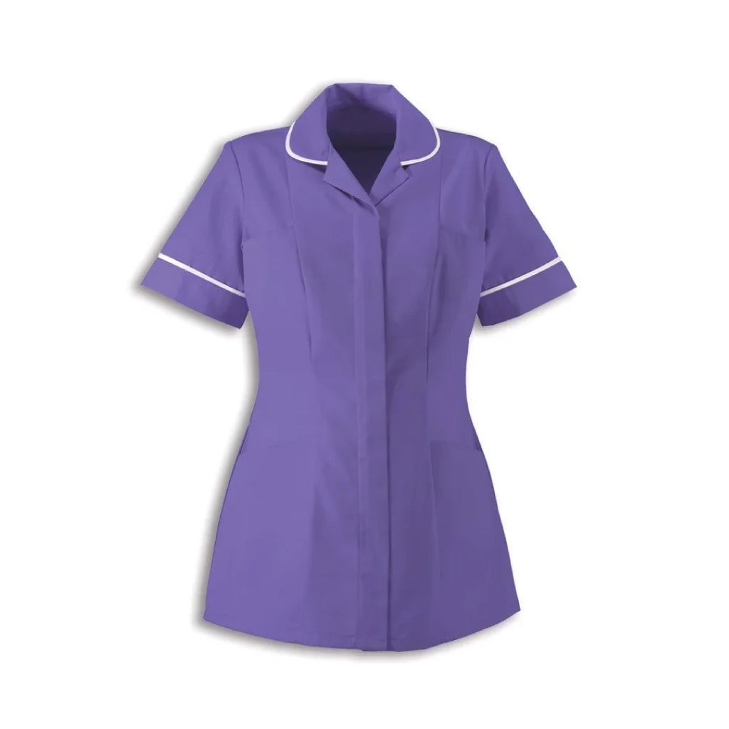 Round Collar Women Zip Tunic_WW002_Purple