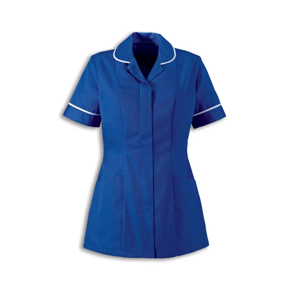 Round Collar Women Zip Tunic_WW002_Royal-Blue