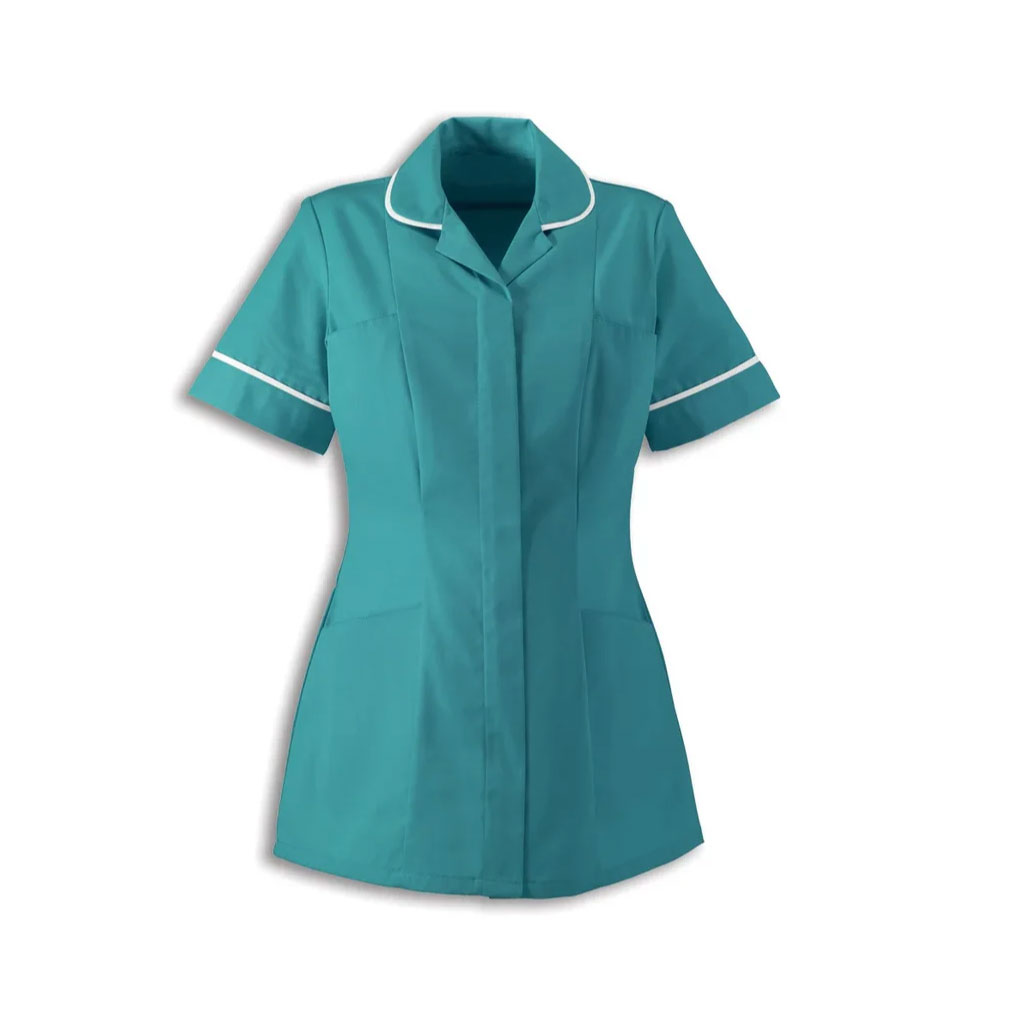 Round Collar Women Zip Tunic_WW002_Turquoise
