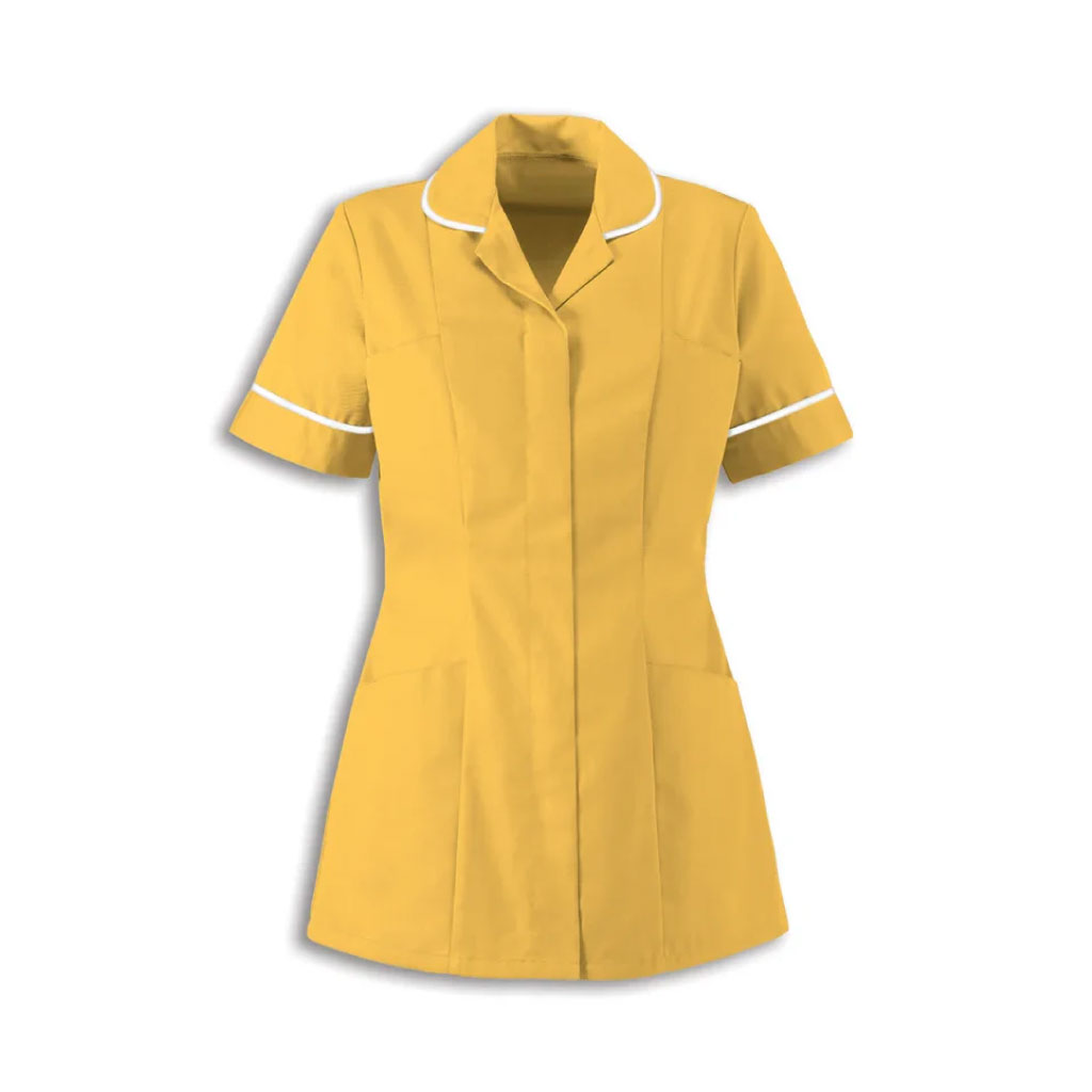 Round Collar Women Zip Tunic_WW002_Yellow