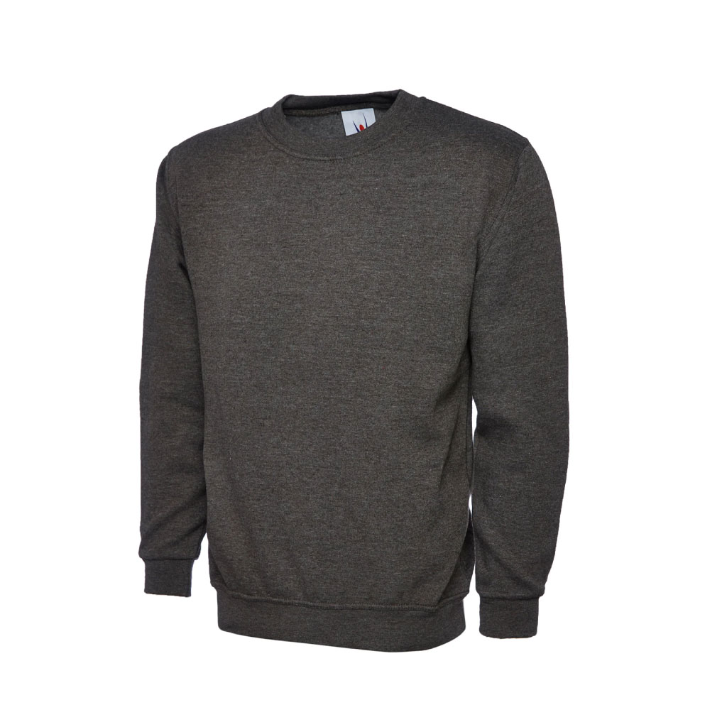 Classic Roundneck Sweatshirt_WW004_Charcoal