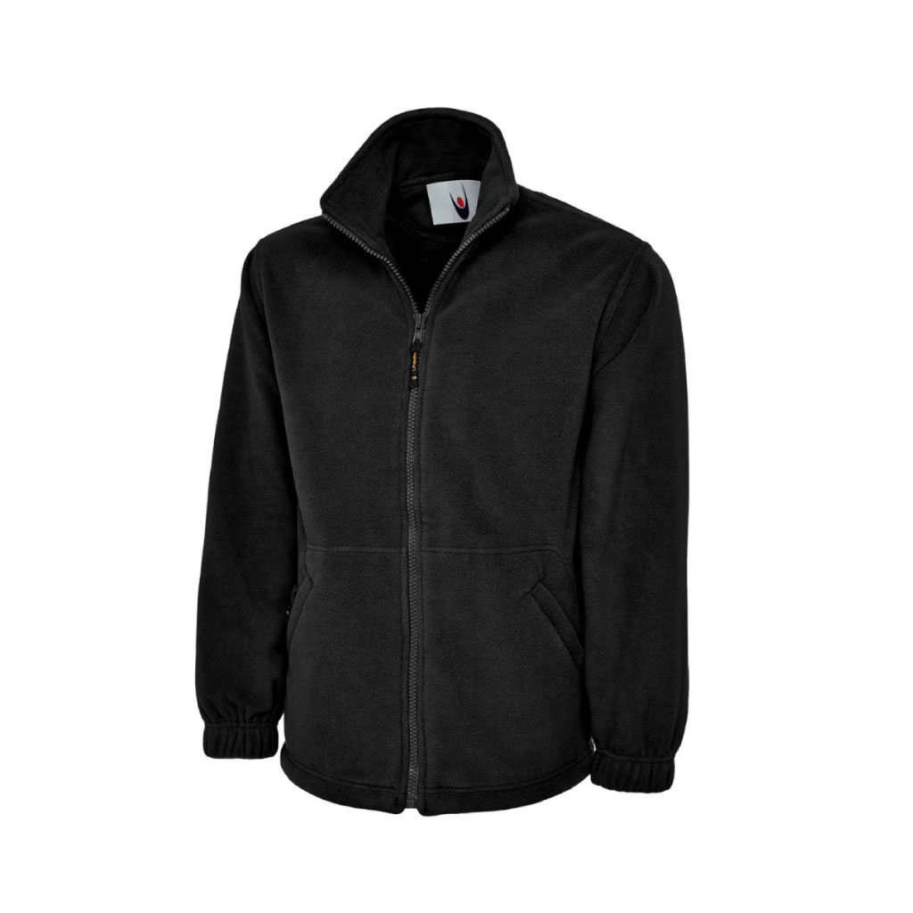 Unisex Zip-Up Fleece Jacket_WW005_Blackjpg
