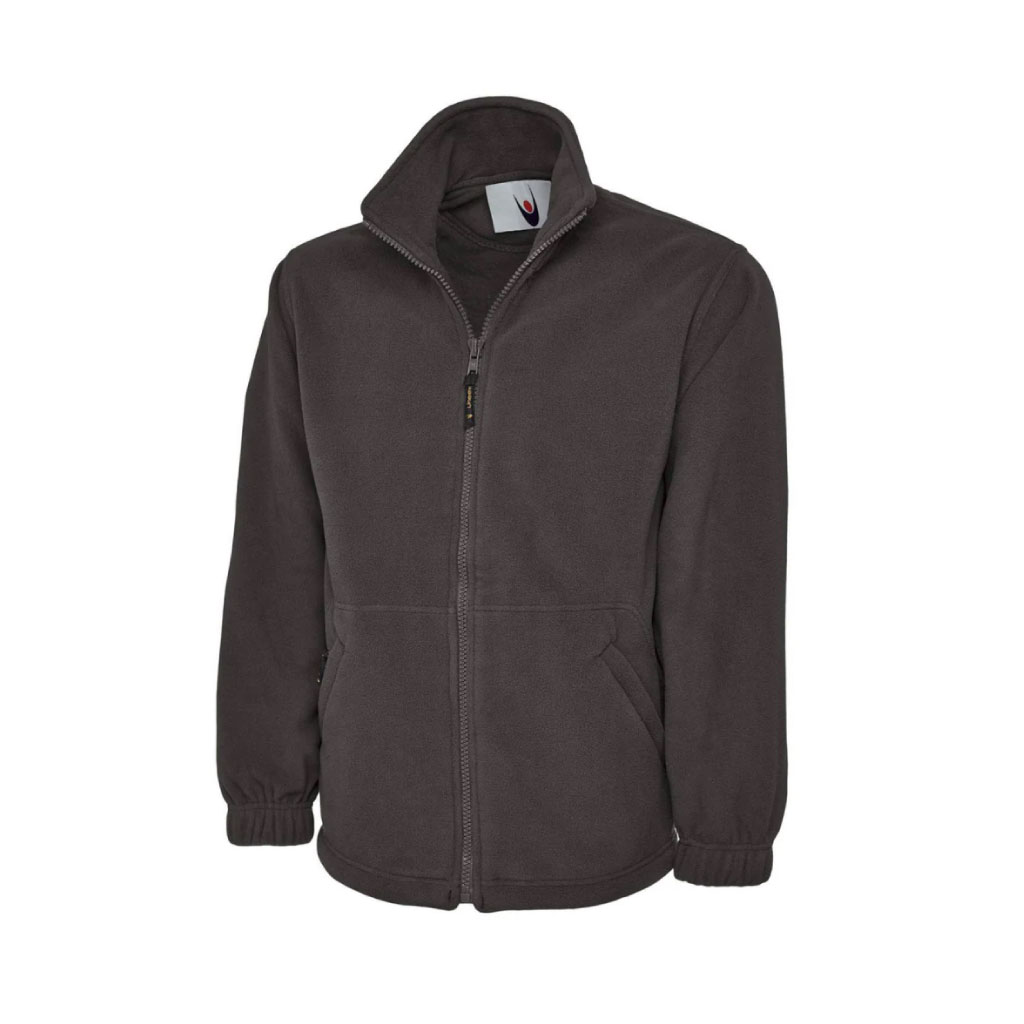 Unisex Zip-Up Fleece Jacket_WW005_Charcoal Grey