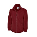 Unisex Zip-Up Fleece Jacket_WW005_Maroon