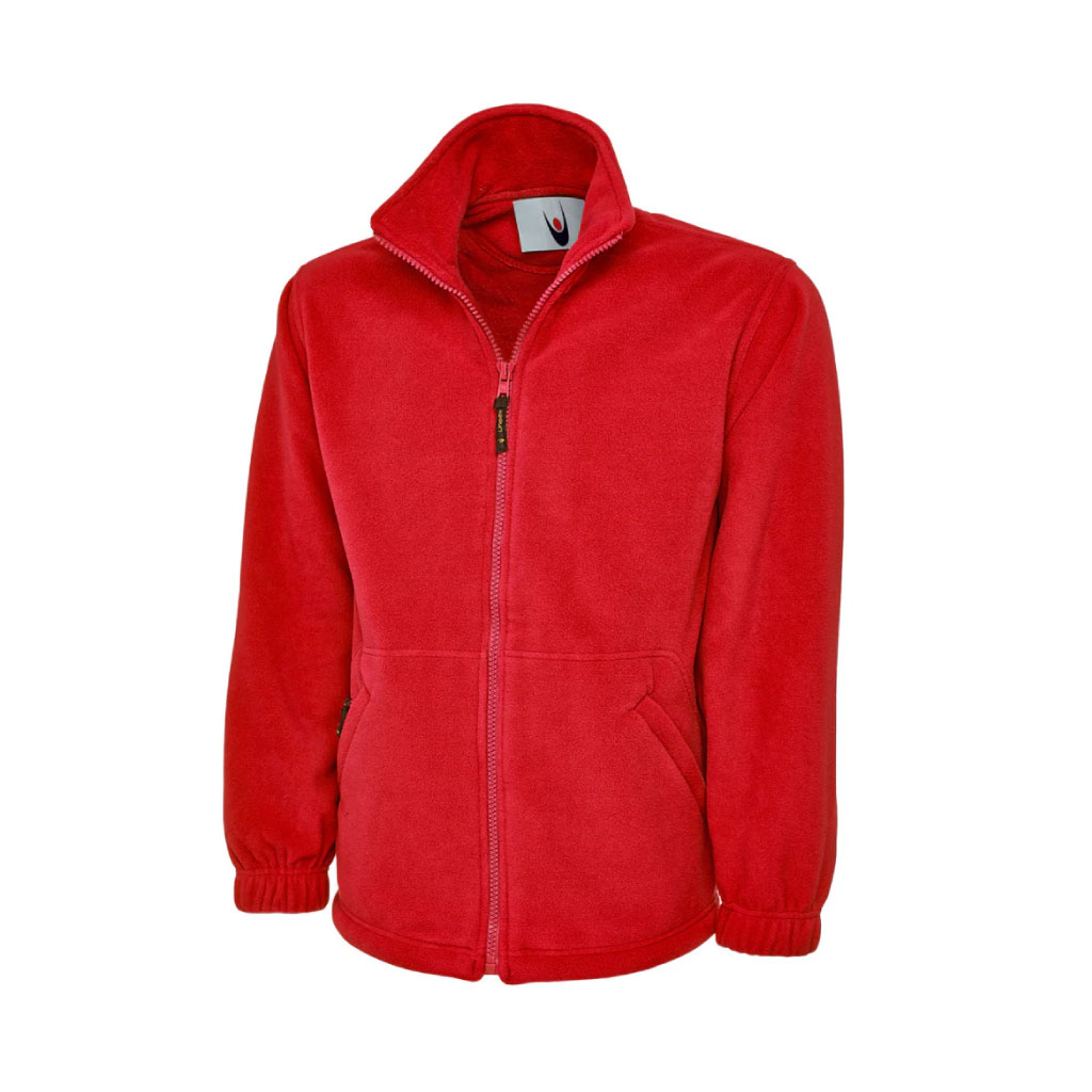 Unisex Zip-Up Fleece Jacket_WW005_Red
