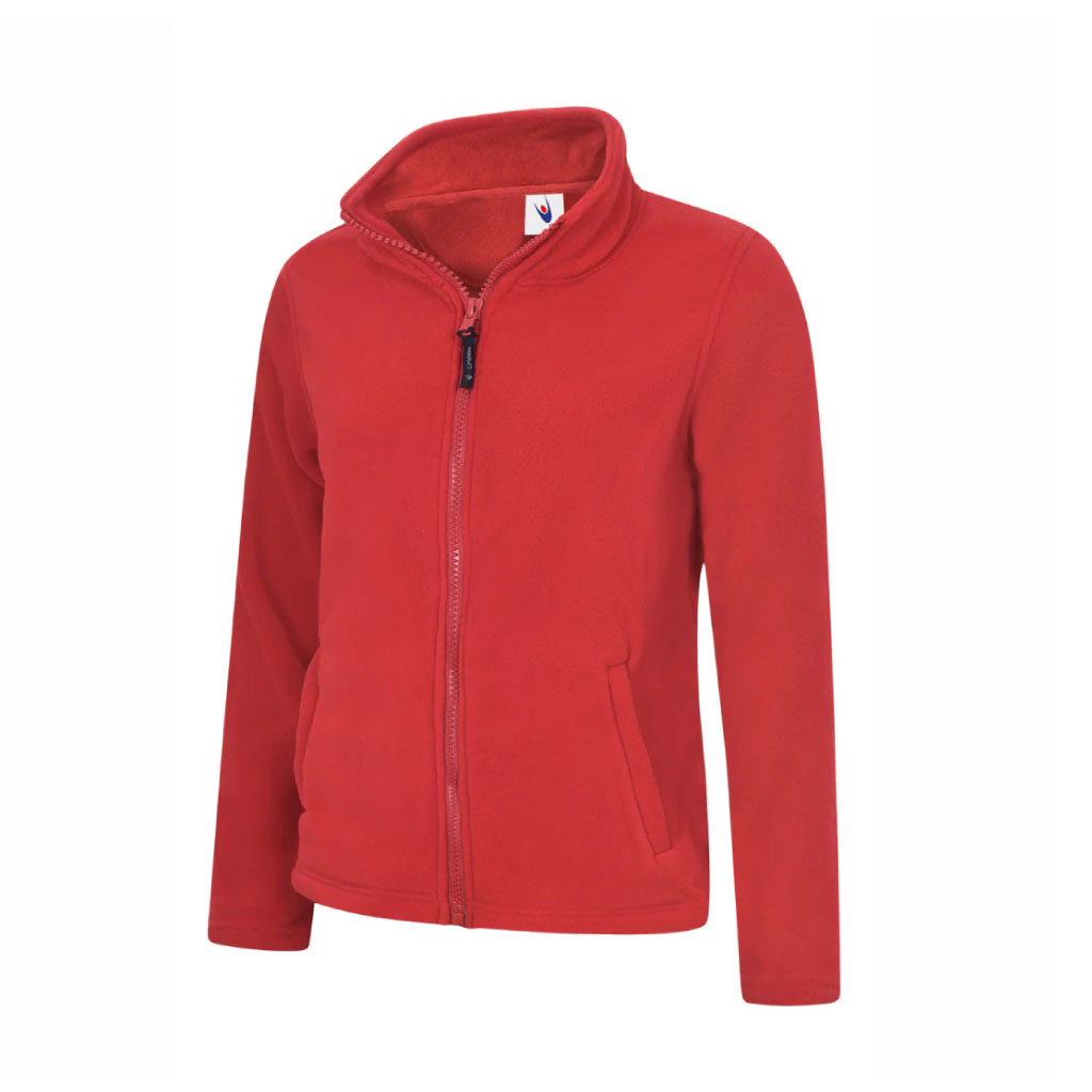 Women Workwear Full Zip Fleece_WW006_Red