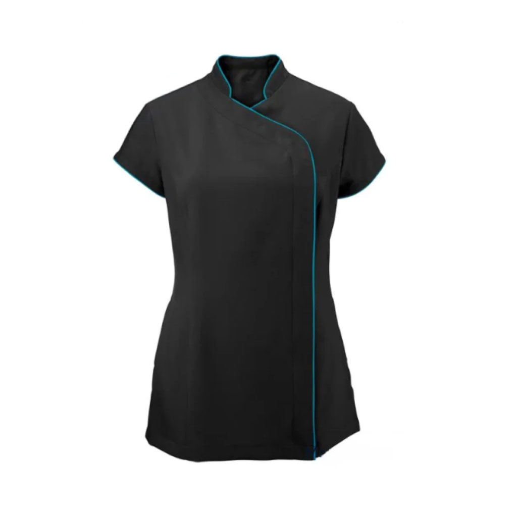 Asymmetrical Women Zip Tunic_WW009_Black-Peakcock