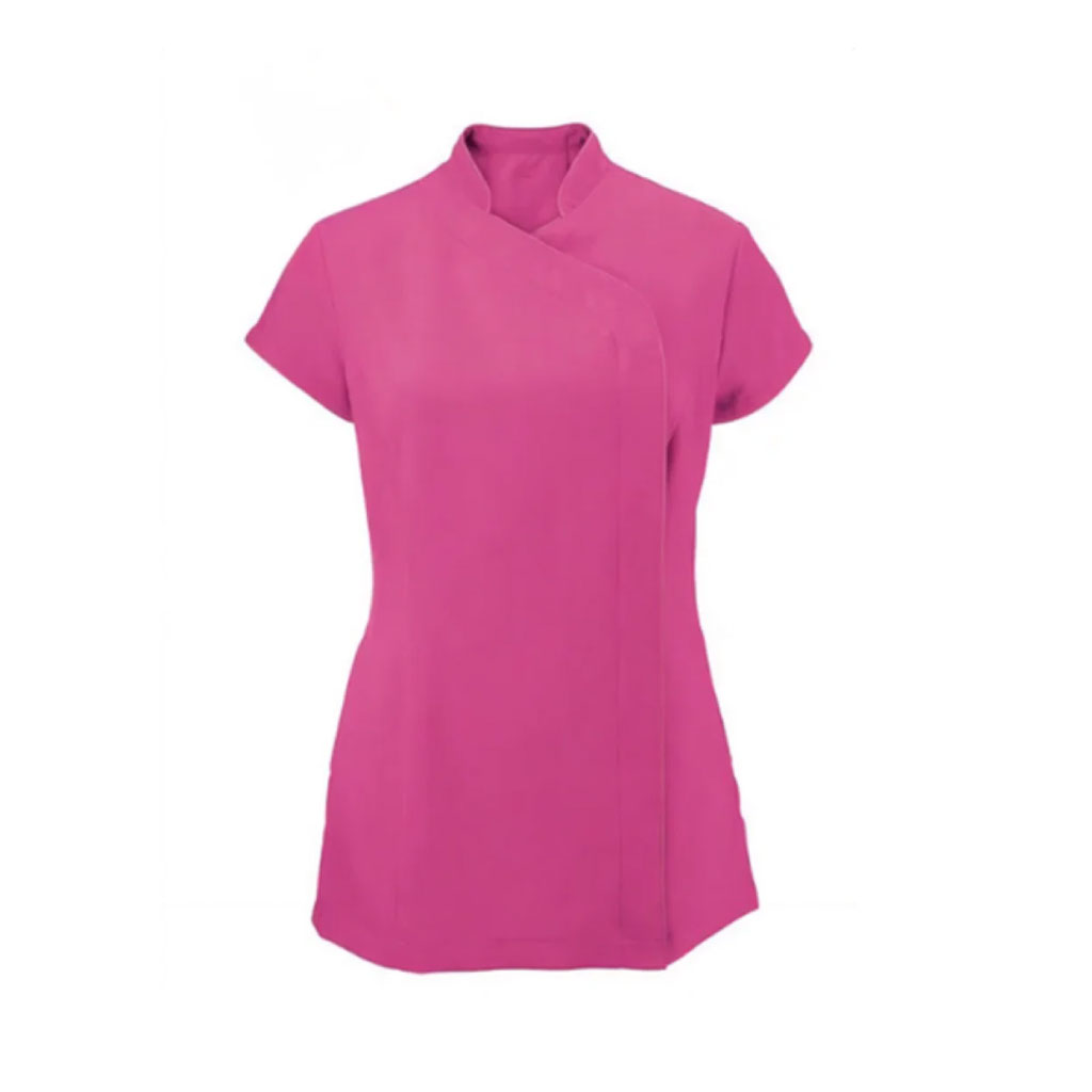 Asymmetrical Women Zip Tunic_WW009_Hot Pink