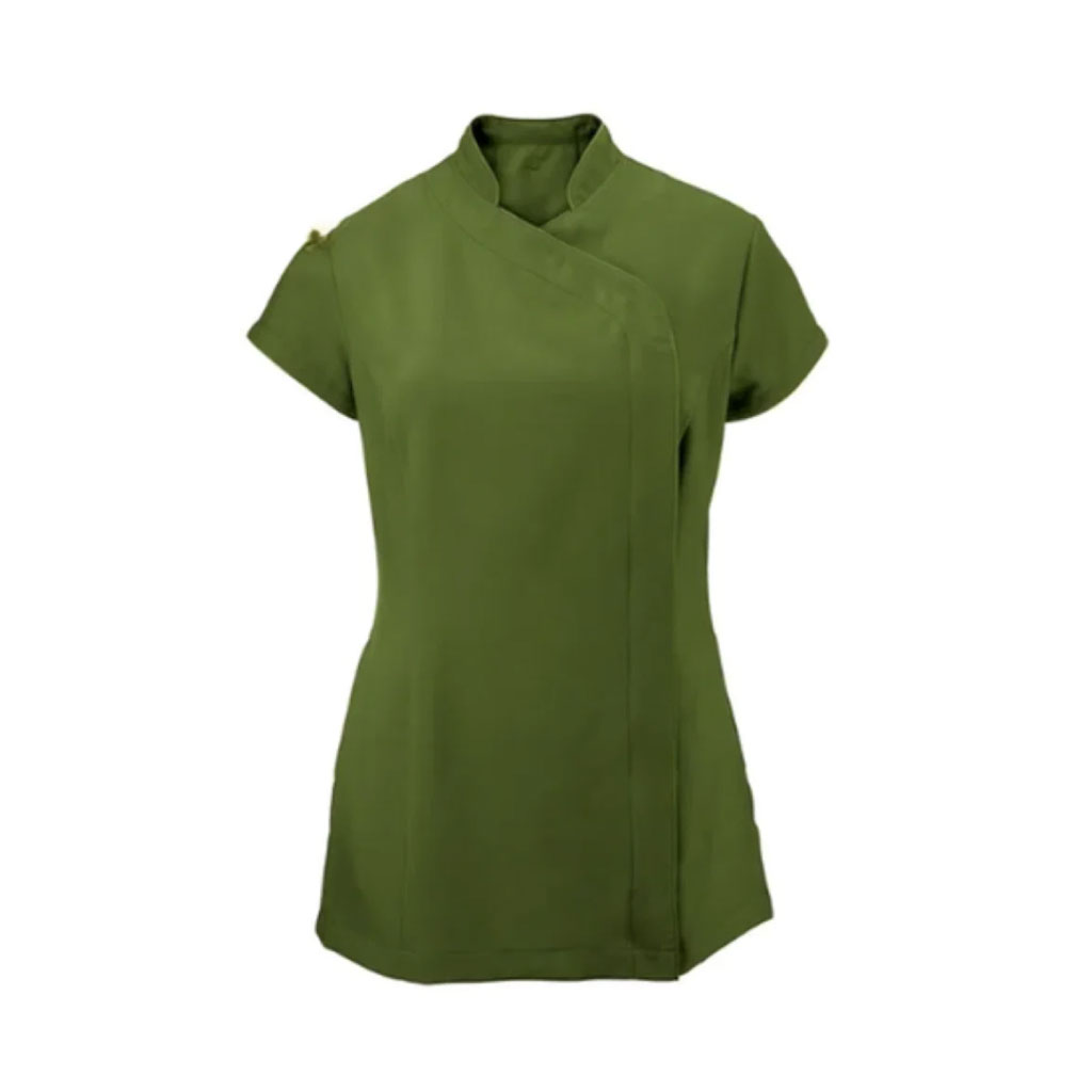 Asymmetrical Women Zip Tunic_WW009_Olive