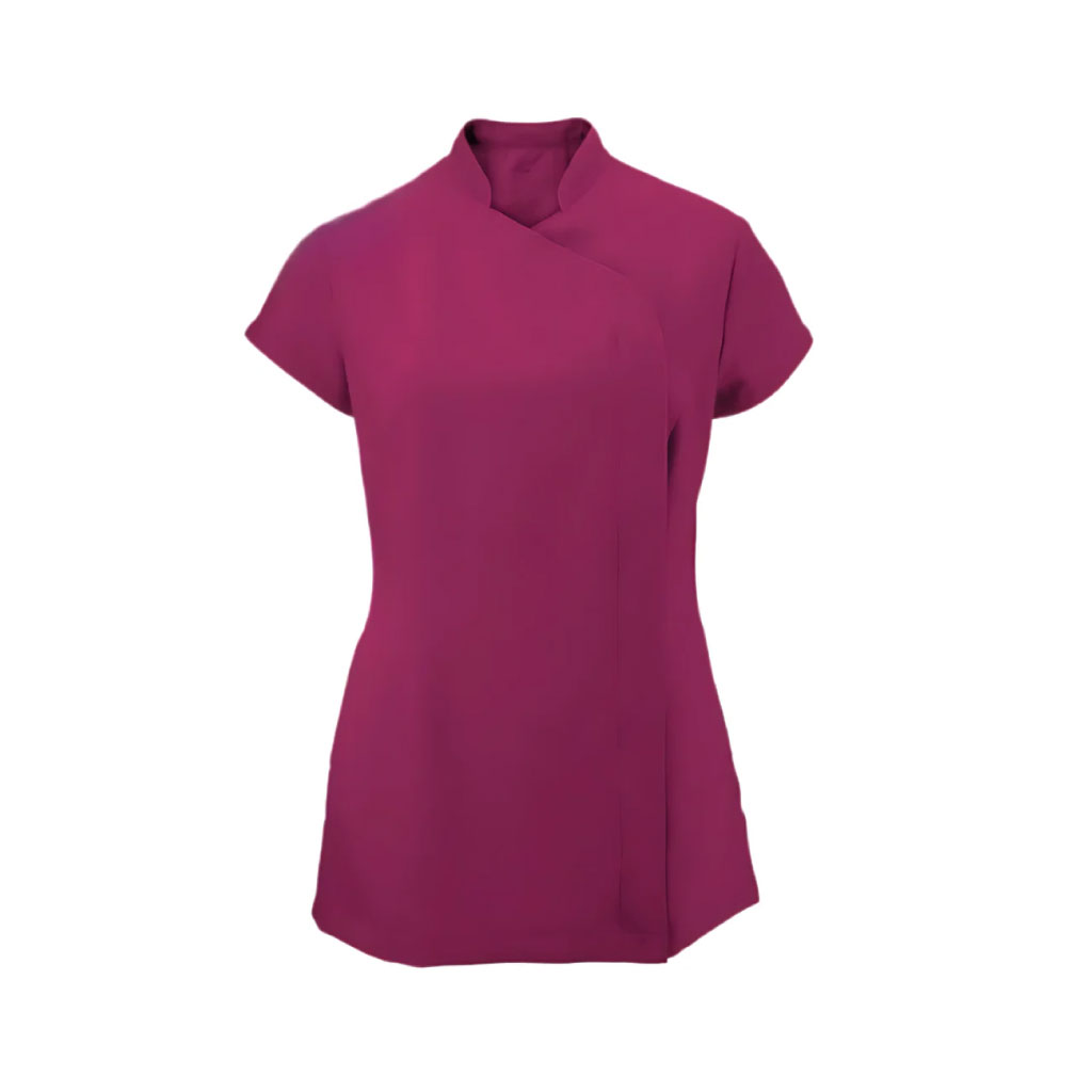 Asymmetrical Women Zip Tunic_WW009_Raspberry