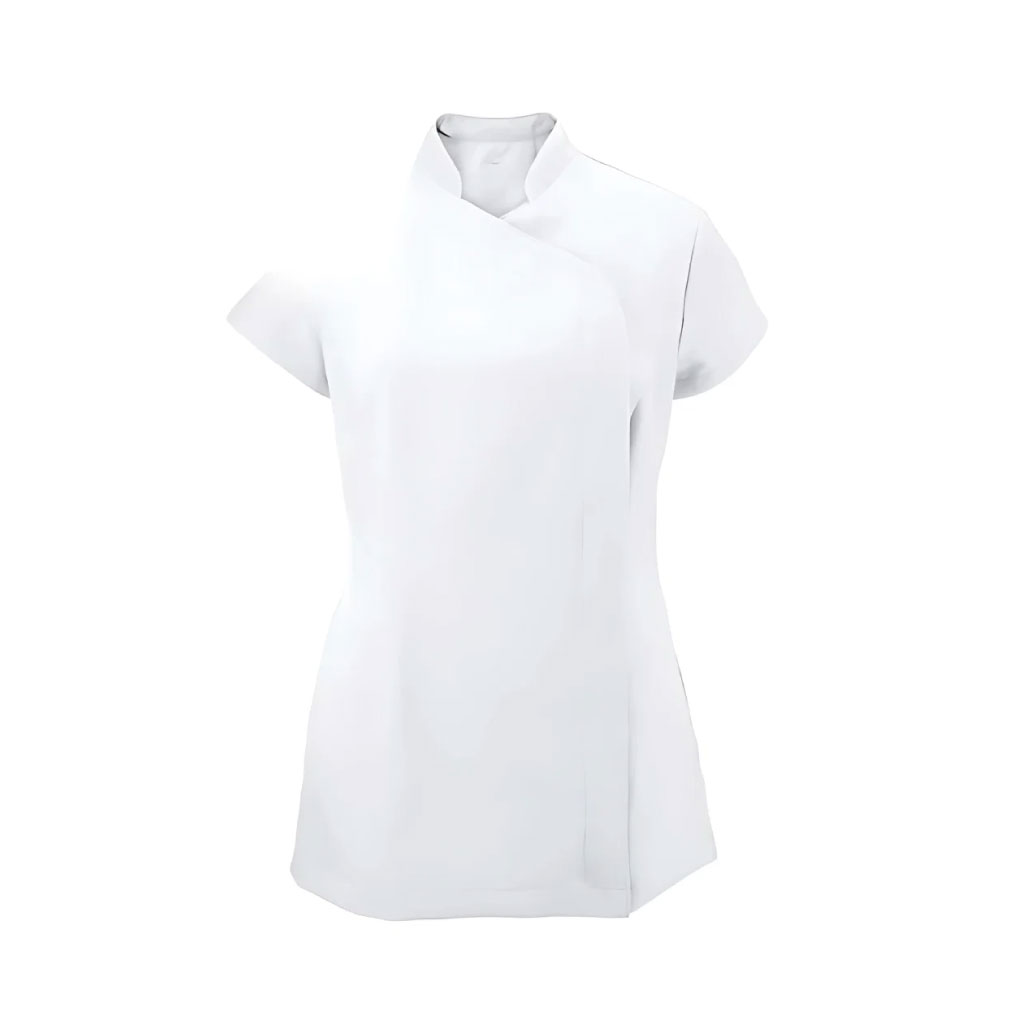 Asymmetrical Women Zip Tunic_WW009_White