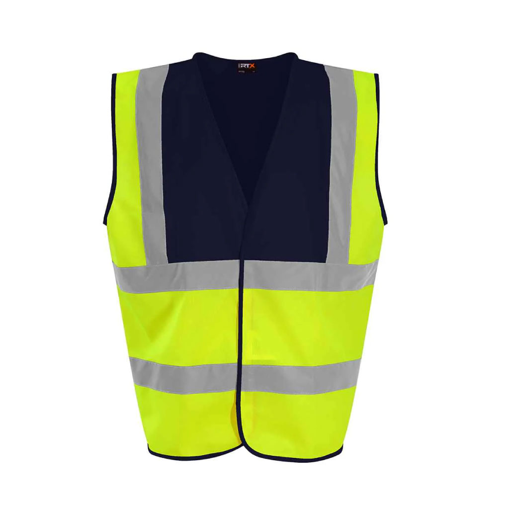 Essential Hi-Vis Safety Vest_WW017_Yellow_Navy