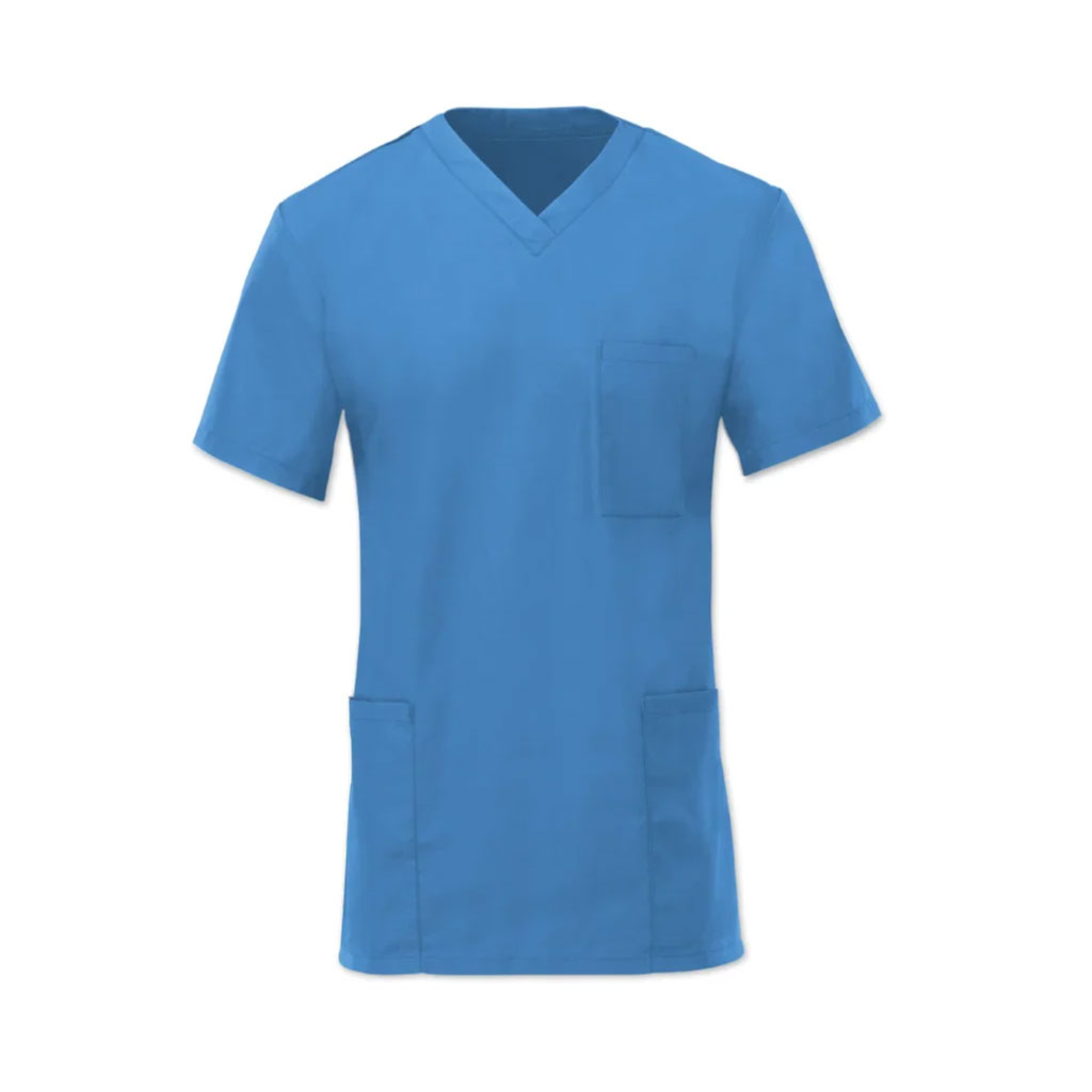 Unisex Lightweight Scrub Tunic Top_WW020_Hospital Blue