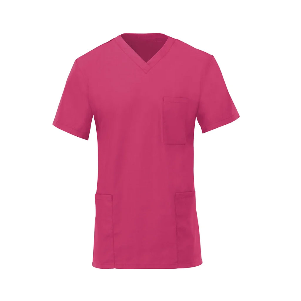 Unisex Lightweight Scrub Tunic Top_WW020_Magenta