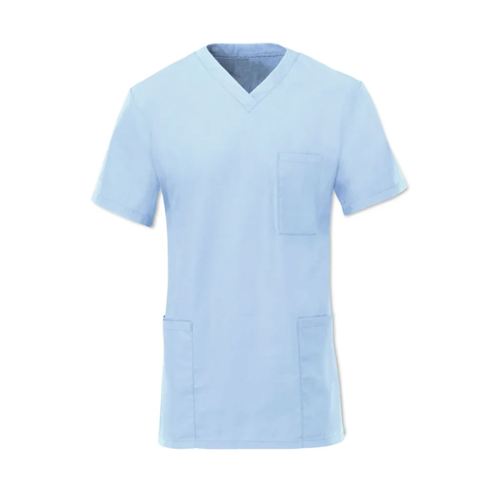 Unisex Lightweight Scrub Tunic Top_WW020_Pale Blue