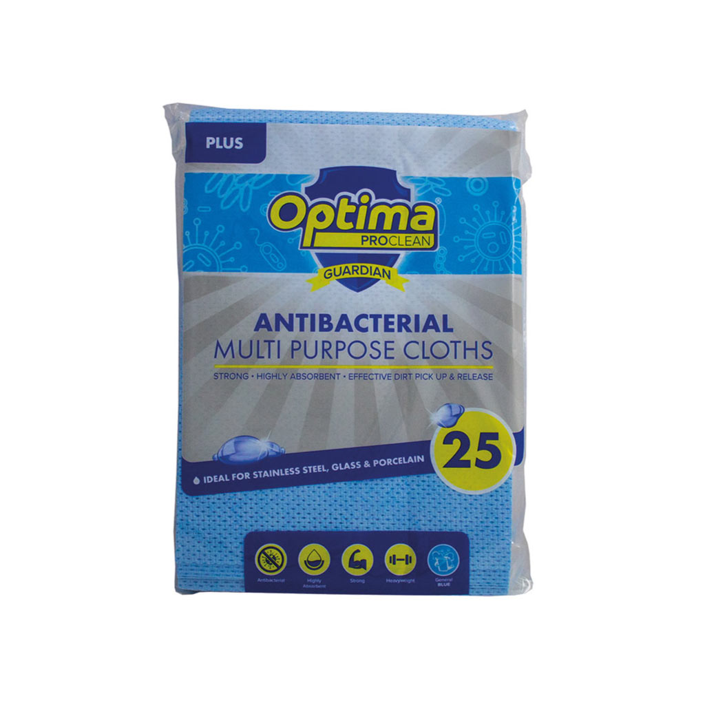 All Purpose Antibacterial Cloths Pack of 25 (Red) for Surface Cleaning cleaning supplies Care Express